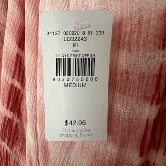 *NEW WITH TAGS* Daytrip Coral Off-Shoulder Open-Back Dress - Size M. - Picture 4 of 4